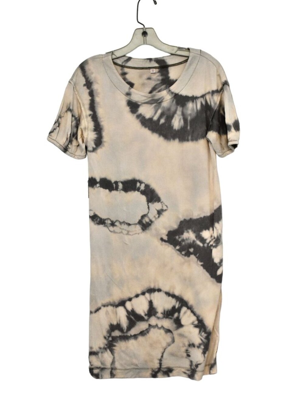 Uni Qlo Custom Bleach Dye Peach and Gray T-shirt Dress Size M